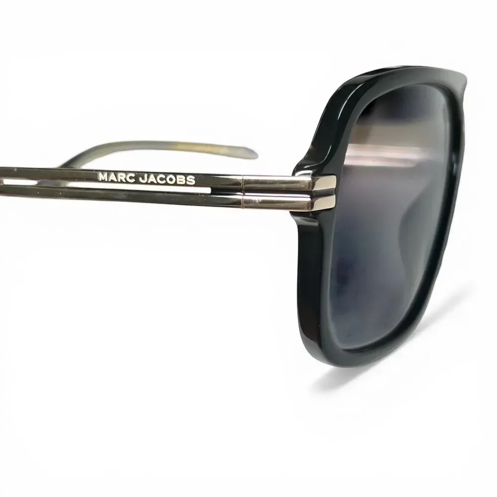 NIB Marc Jacobs MARC 415/S Black Gold Navigator unisex Men’s Sunglasses 56mm
